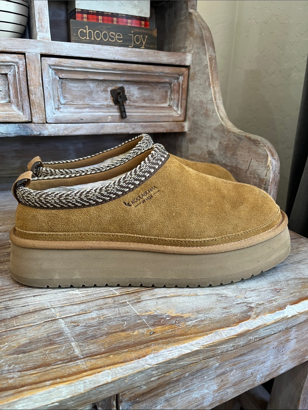 🤎 Koolaburra by Ugg Burree Platform Slippers Chestnu Size 11